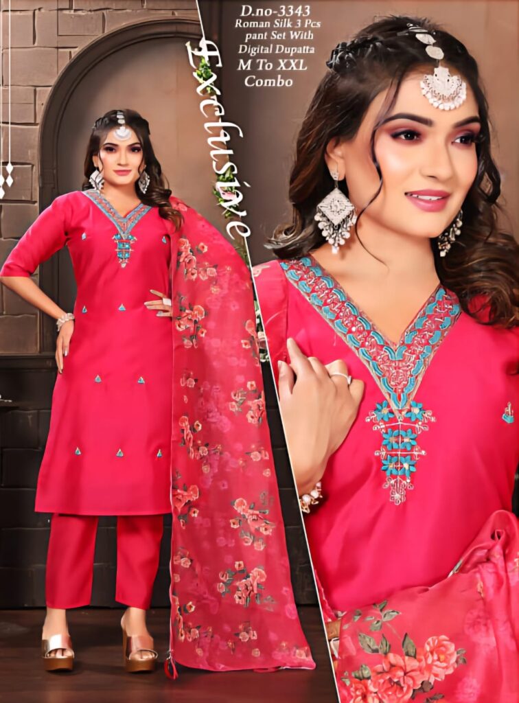3 pieces pink
